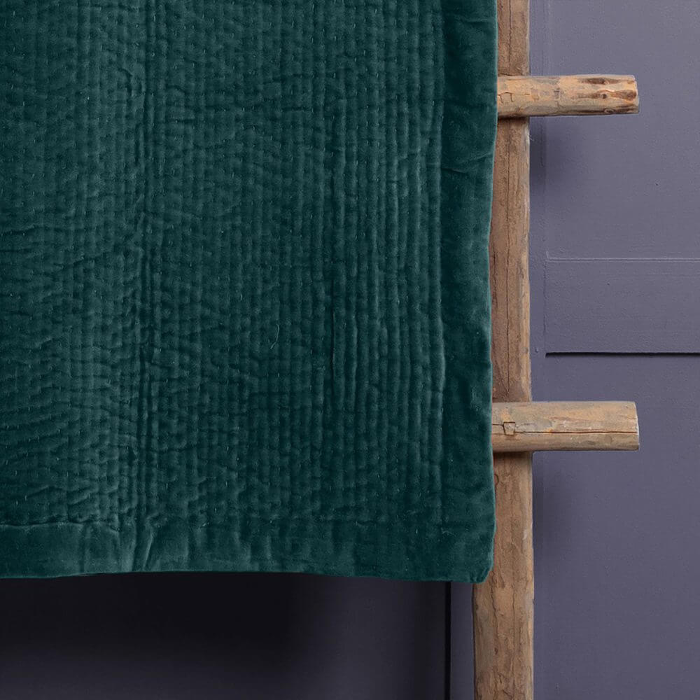 Lucy Velvet Quilted Throw